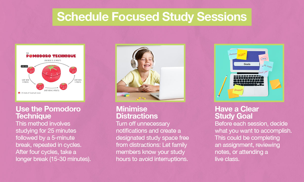 Schedule Focused Study Sessions